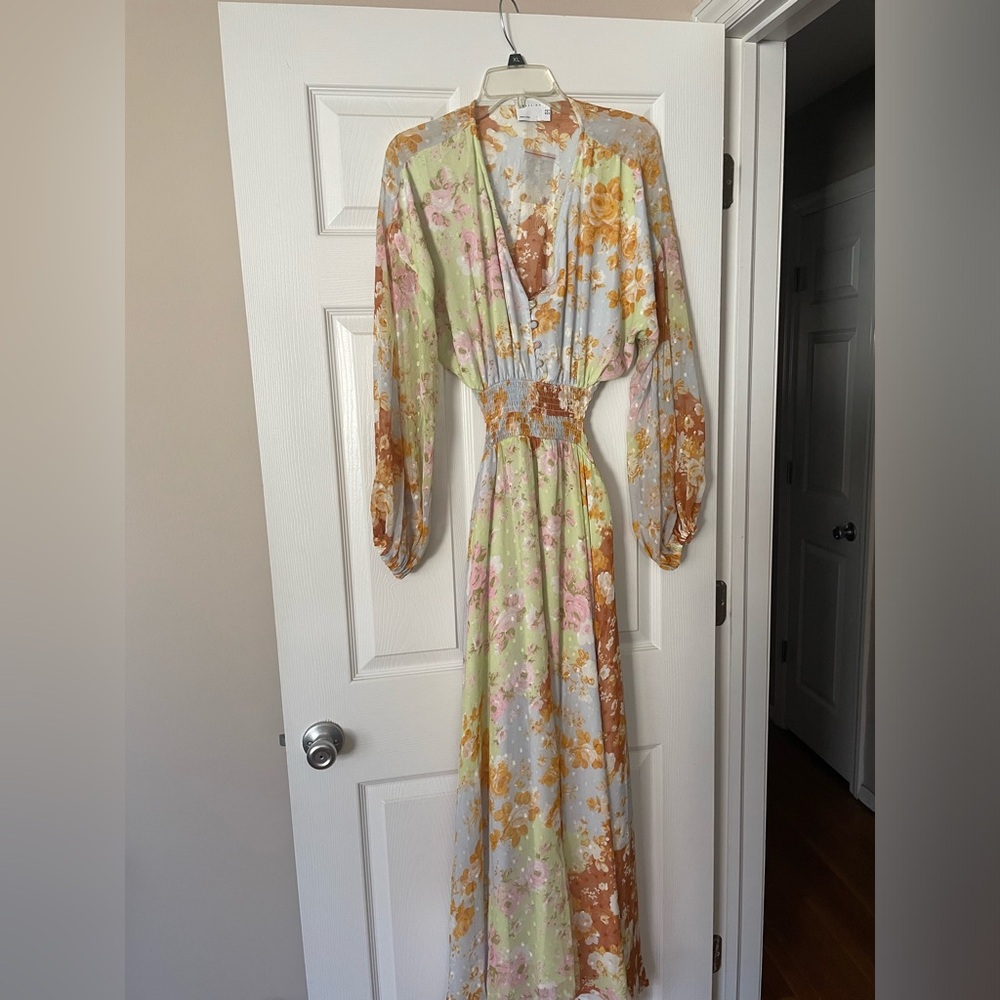 ASOS Design Shirred Waist Open Back Maxi Dress - Picture 4 of 6